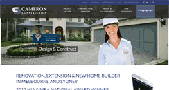 Desktop Screenshot of cameronconstruction.com.au